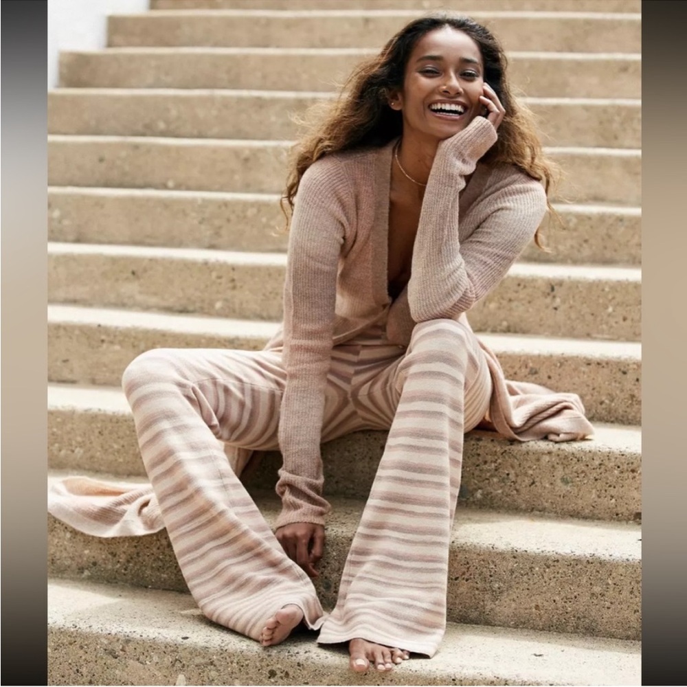 Free People Knit Lounge Set, white, L (not the set in stock photo)